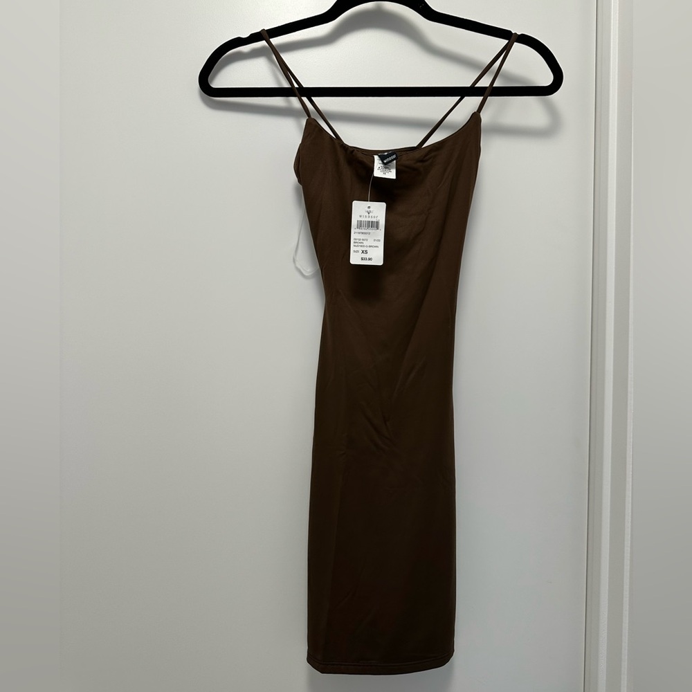 Windsor Brown Bodycon Dress